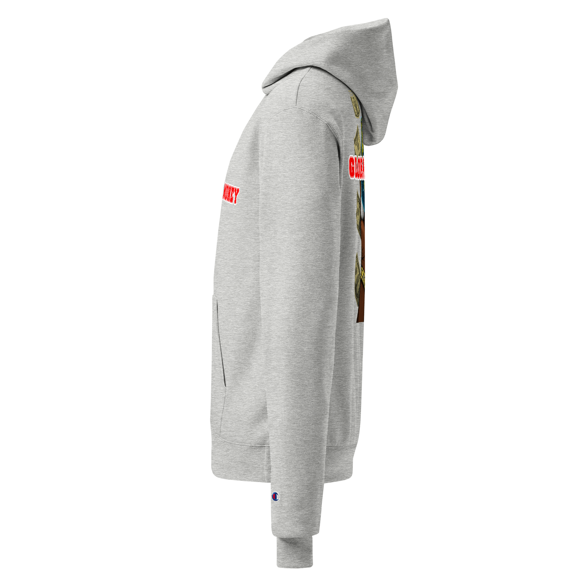 Global Money Varsity Hoodie in Light Grey product image (3)