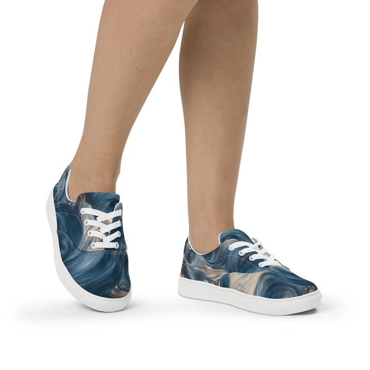 Galactic Swirl Lace-Up Canvas Shoes product image (2)
