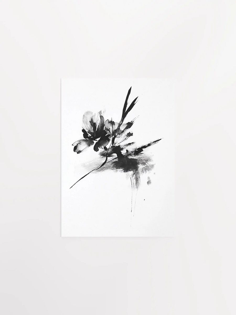 Ink Bloom IV: Monochromatic Floral Art Print product image (1)