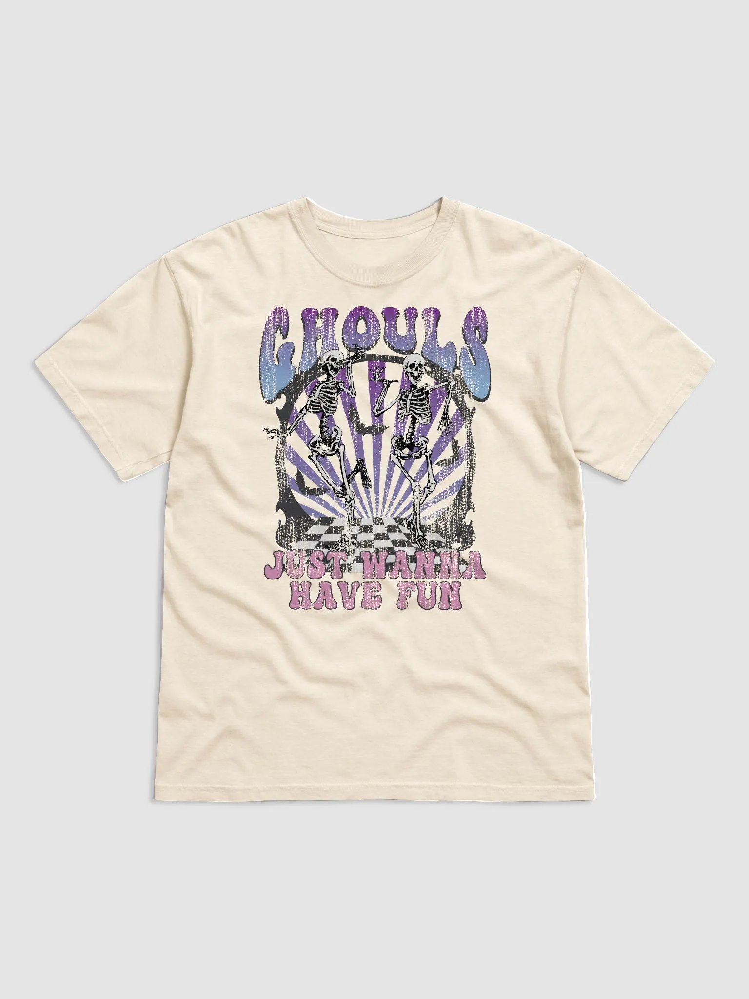 Ghouls Just Wanna Have Fun T-Shirt | Funny Dancing Skeletons for Fall and Halloween product image (13)