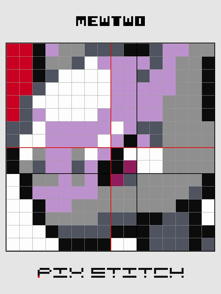 Mewtwo Pixel Art product image (2)