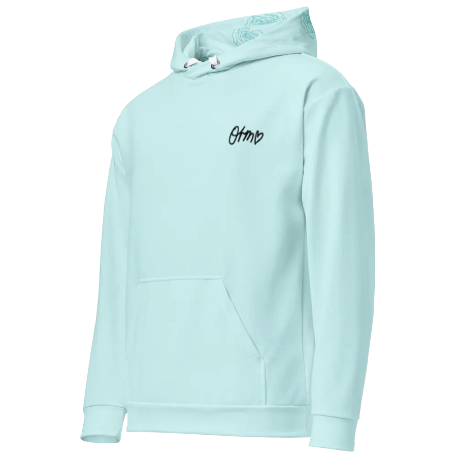 Orm Kornnaphat Rose Design Unisex Hoodie (Blue) product image (2)