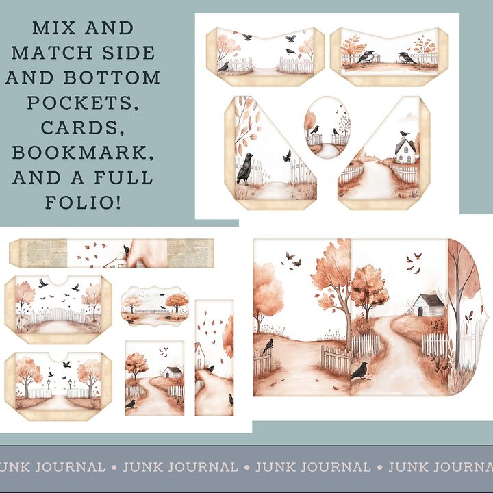 Autumn Crows - Printable Folio Kit V4 product image (2)