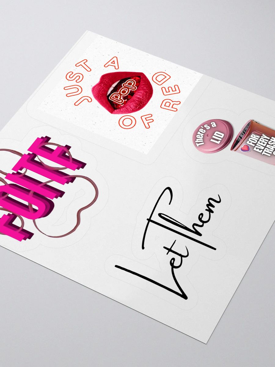 Let Them/FOITF/Red/Lid Sticker Sheet product image (10)