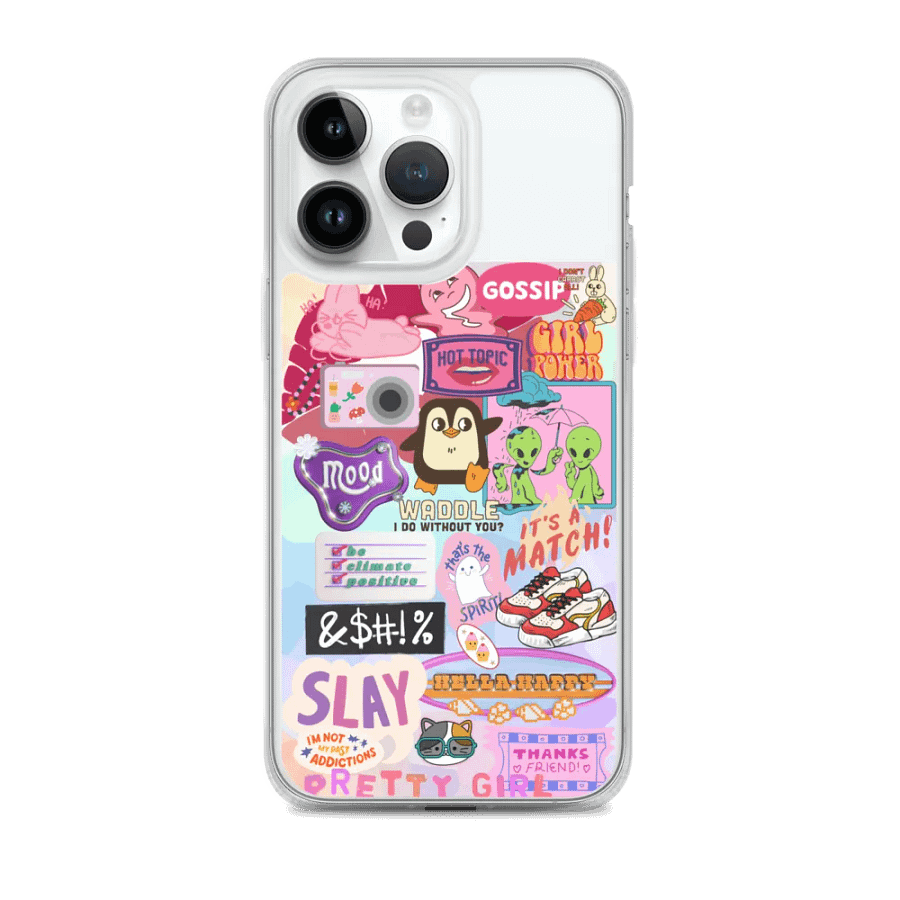 Retro Vibes Sticker Bomb iPhone® Case product image (2)
