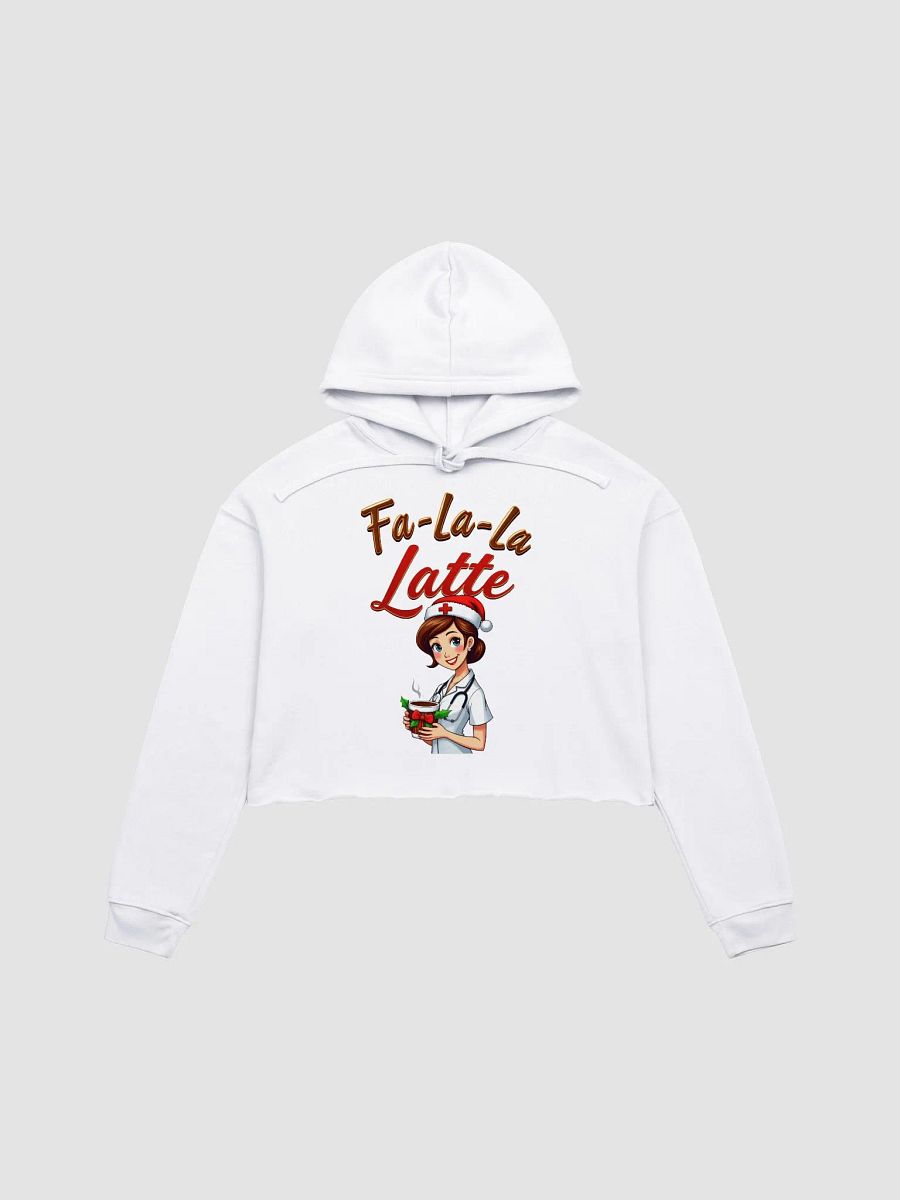 Fa-la-la Latte Nurse Crop Hoodie product image (1)