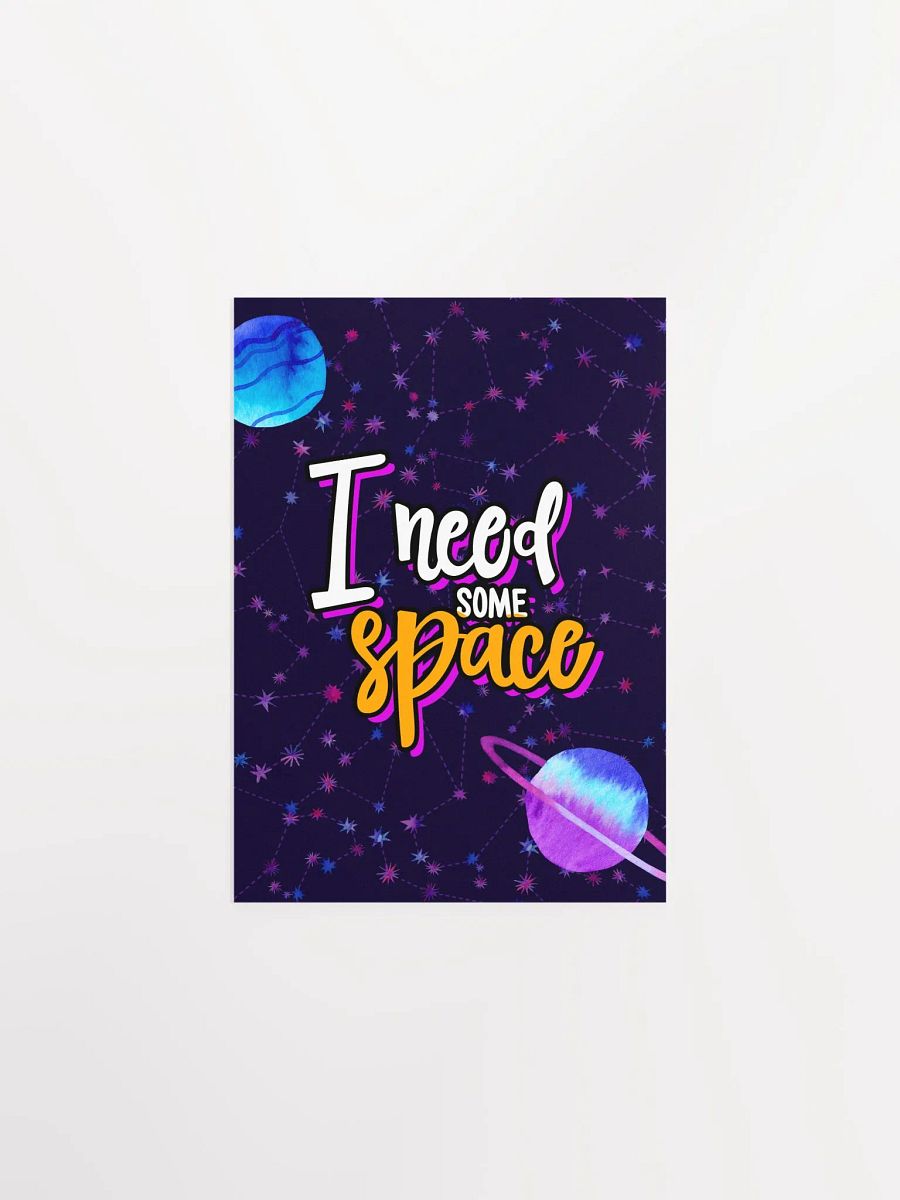 I need some space [neon/synthwave/vaporwave/watercolor] — aesthetic watercolor poster, neon space poster, retrowave poster, motivation quotes product image (6)