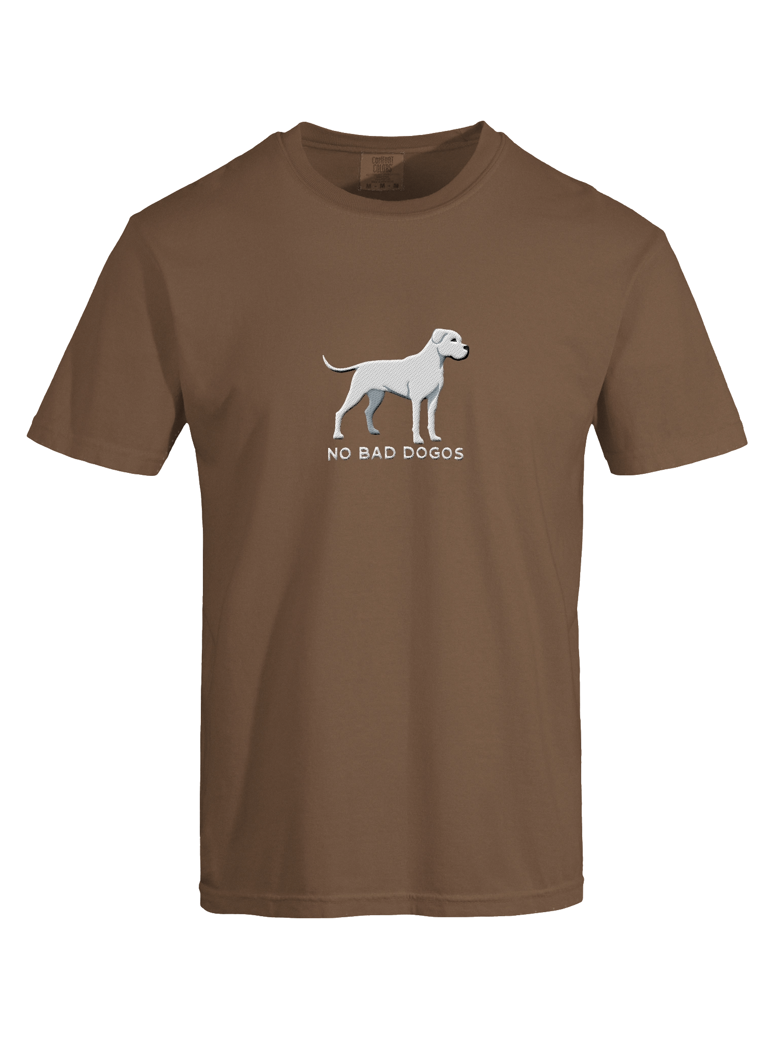 No Bad Dogos T-Shirt(Embroidered) of a Dogo Argentino(White) product image (17)