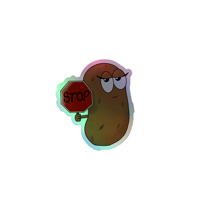 Stop Potundant Holographic Sticker product image (1)