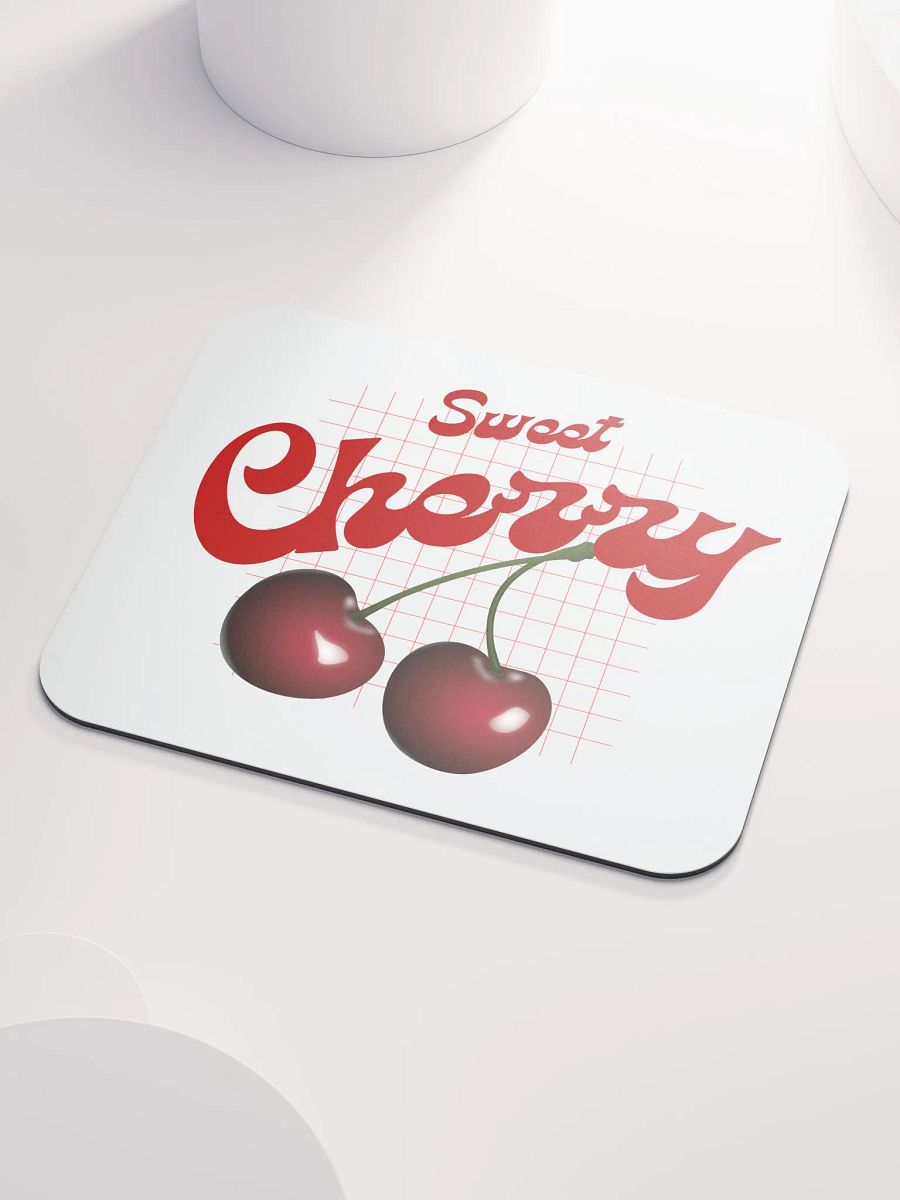 Sweet Cherry Grid Mouse Pad product image (3)