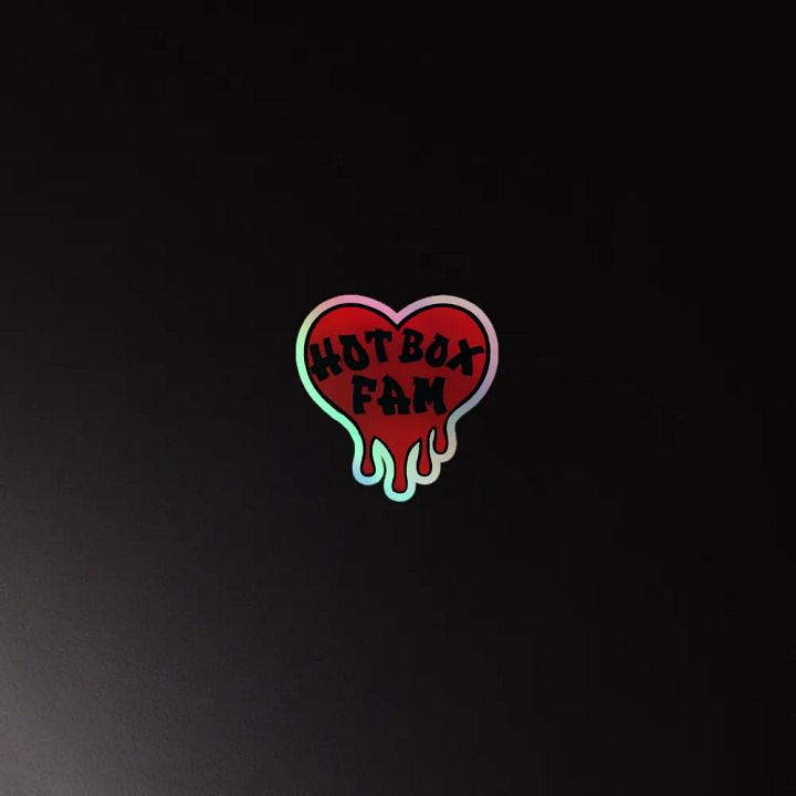 HOT BOX FAM SOLID RED LOGO STICKER product image (4)