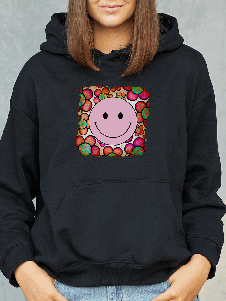 Orange Smiley Face Hoodie product image (5)