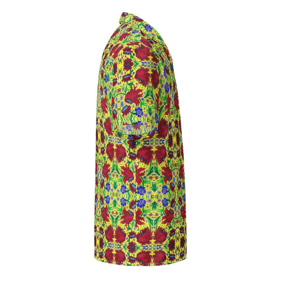 Abstract Red Flowers Unisex Hawaiian Shirt product image (10)