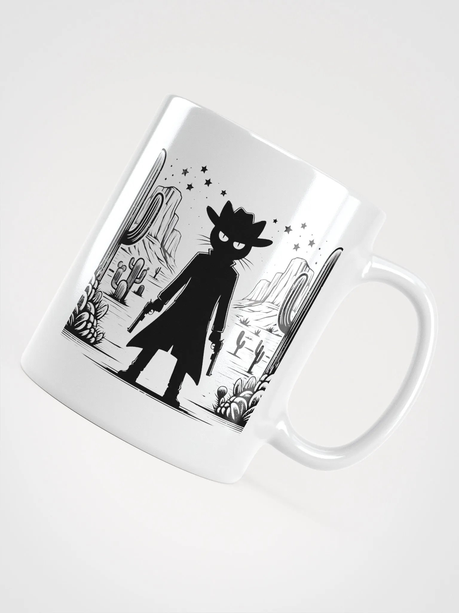 Cat Cowboy Silhouette Mug product image (4)