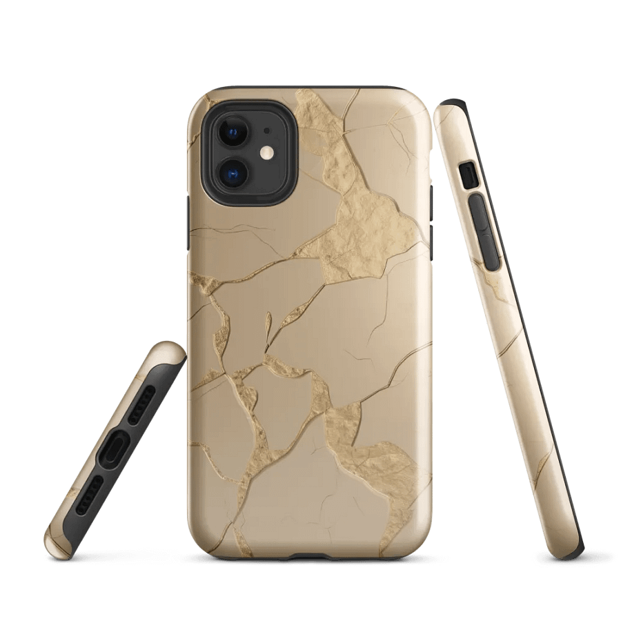 Gold Kintsugi Tough iPhone Case product image (1)
