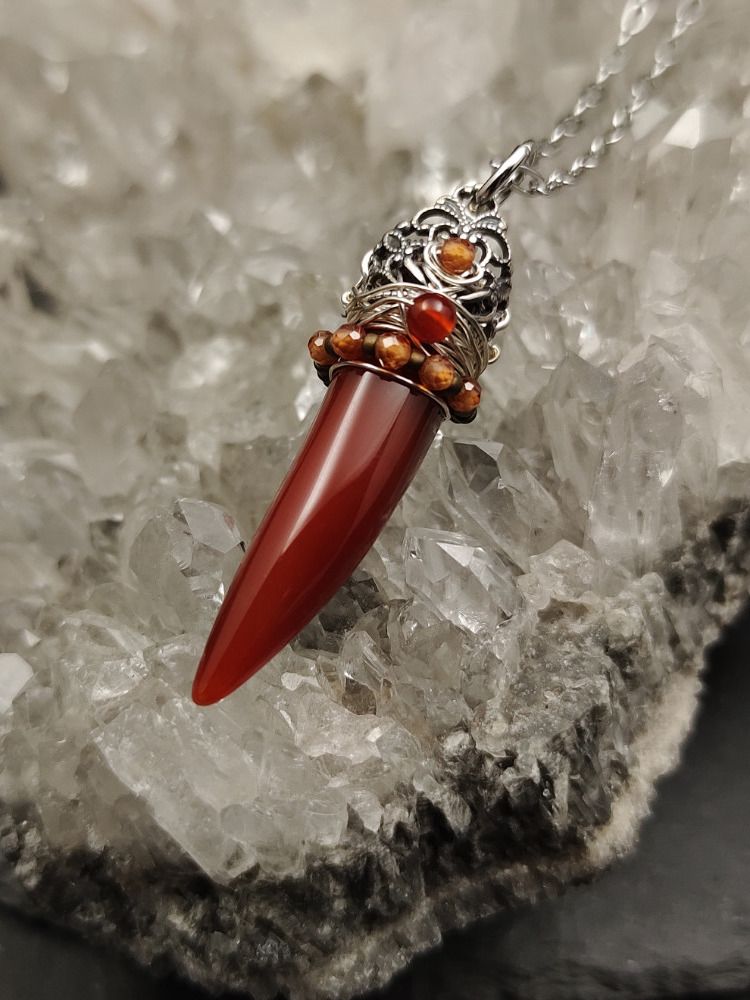 Wrapped Talisman - Carnelian Spike product image (2)