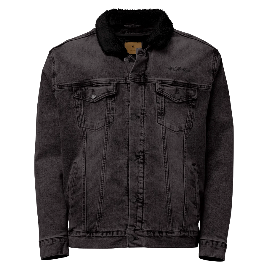 Elegance - Effortless Unisex Dark Grey Denim Jacket product image (1)