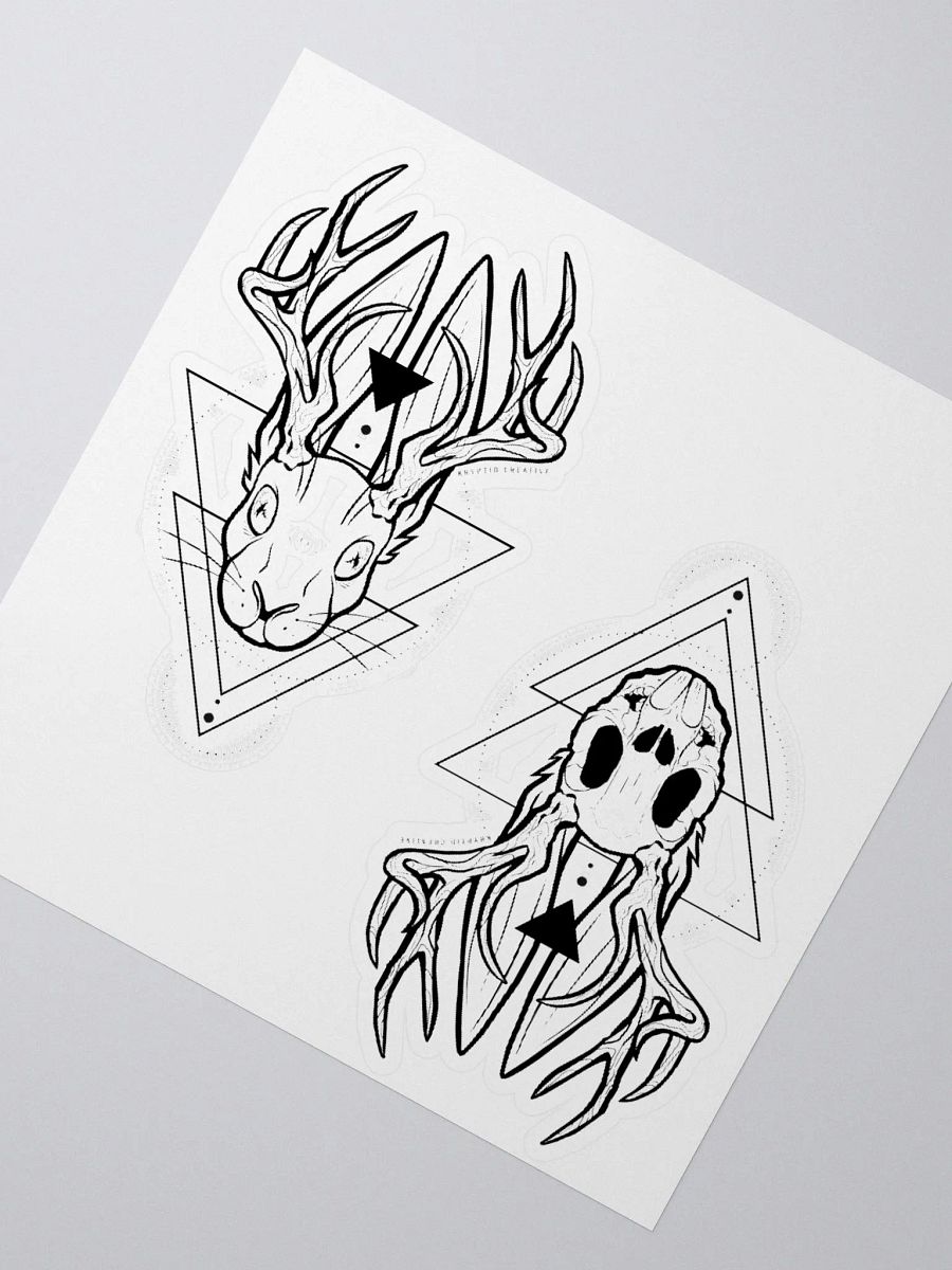Jackalope Life + Death Kiss Cut Stickers product image (6)