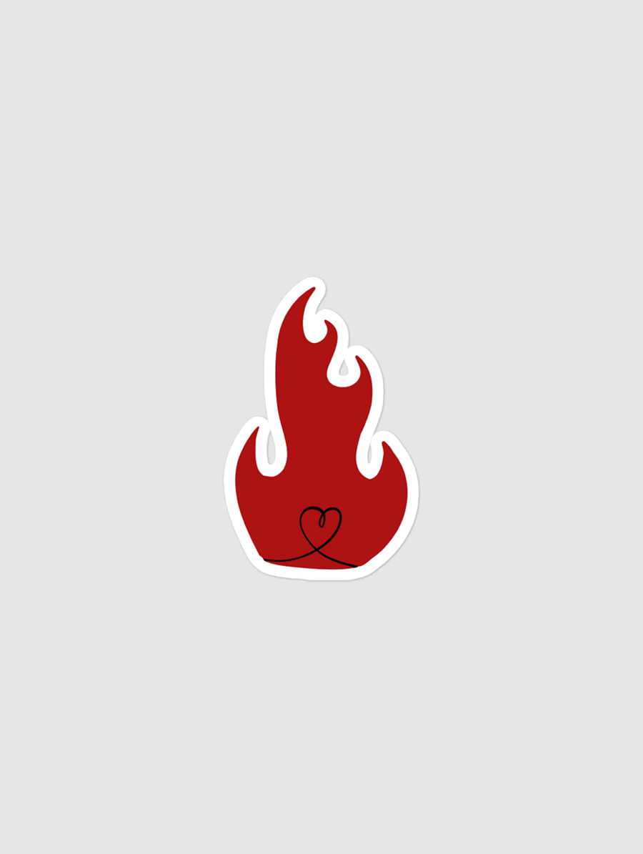 Red and Black Fire Sticker product image (1)