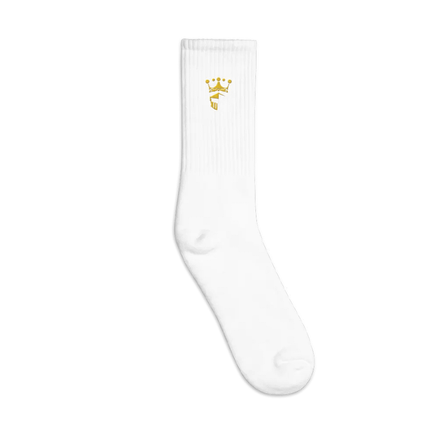 King and crown embroider socks product image (1)