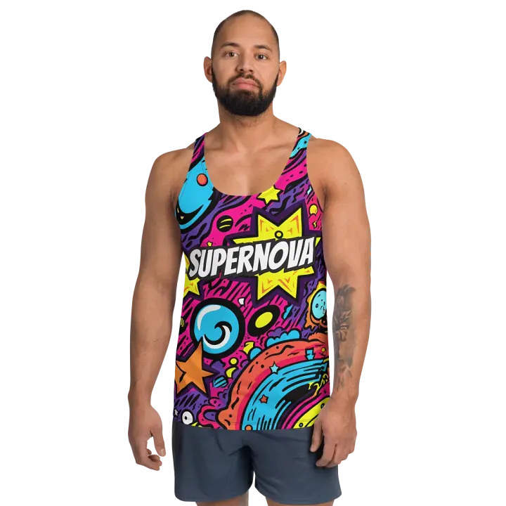 Supernova Dodgeball Club All-Over Print Men's Tank Top product image (2)