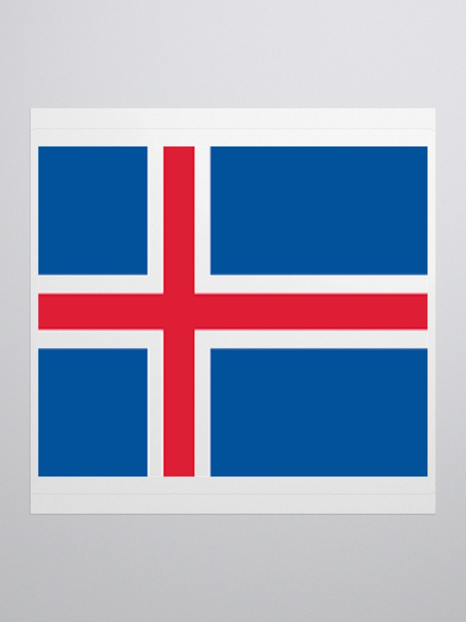 Iceland Flag Sticker | Red White Cross Design | Durable Vinyl | 3 Sizes product image (1)