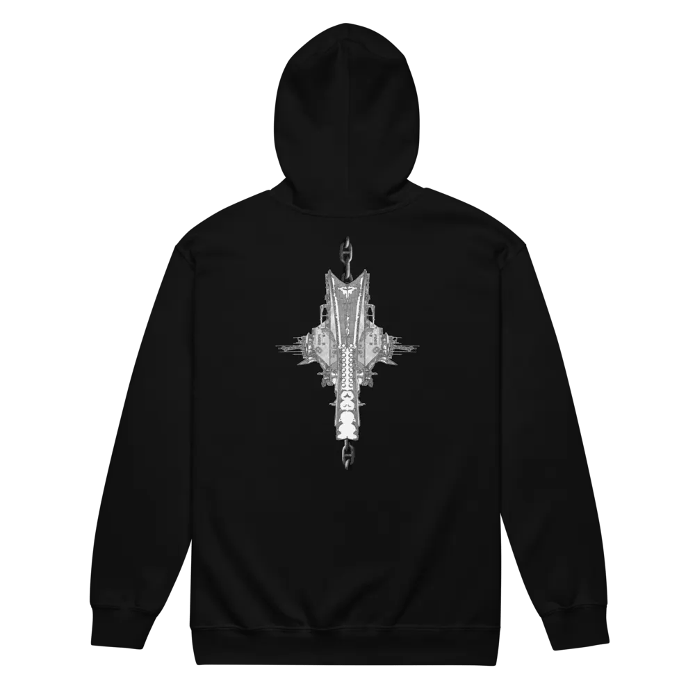 Black Foss double tug Zip Hoodie product image (7)