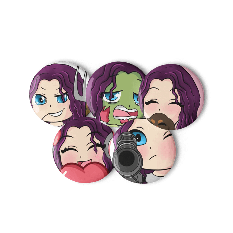 HollyRex Emote Pin Buttons Set product image (11)