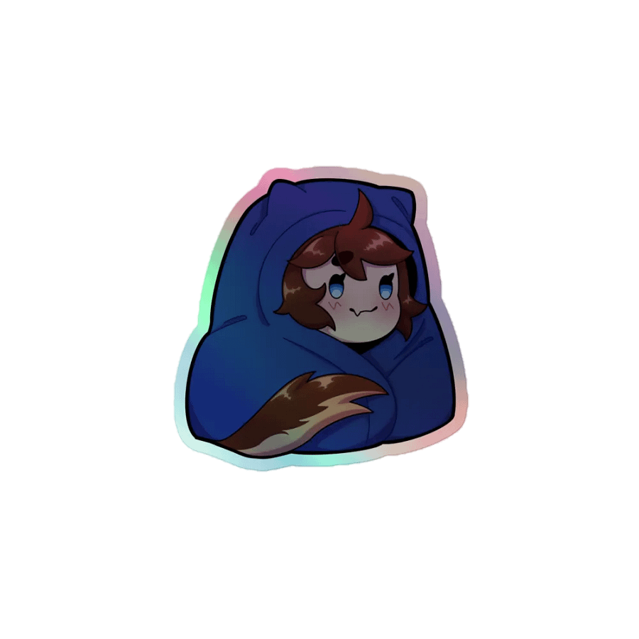 Wolfy Comfy Holo Sticker product image (1)