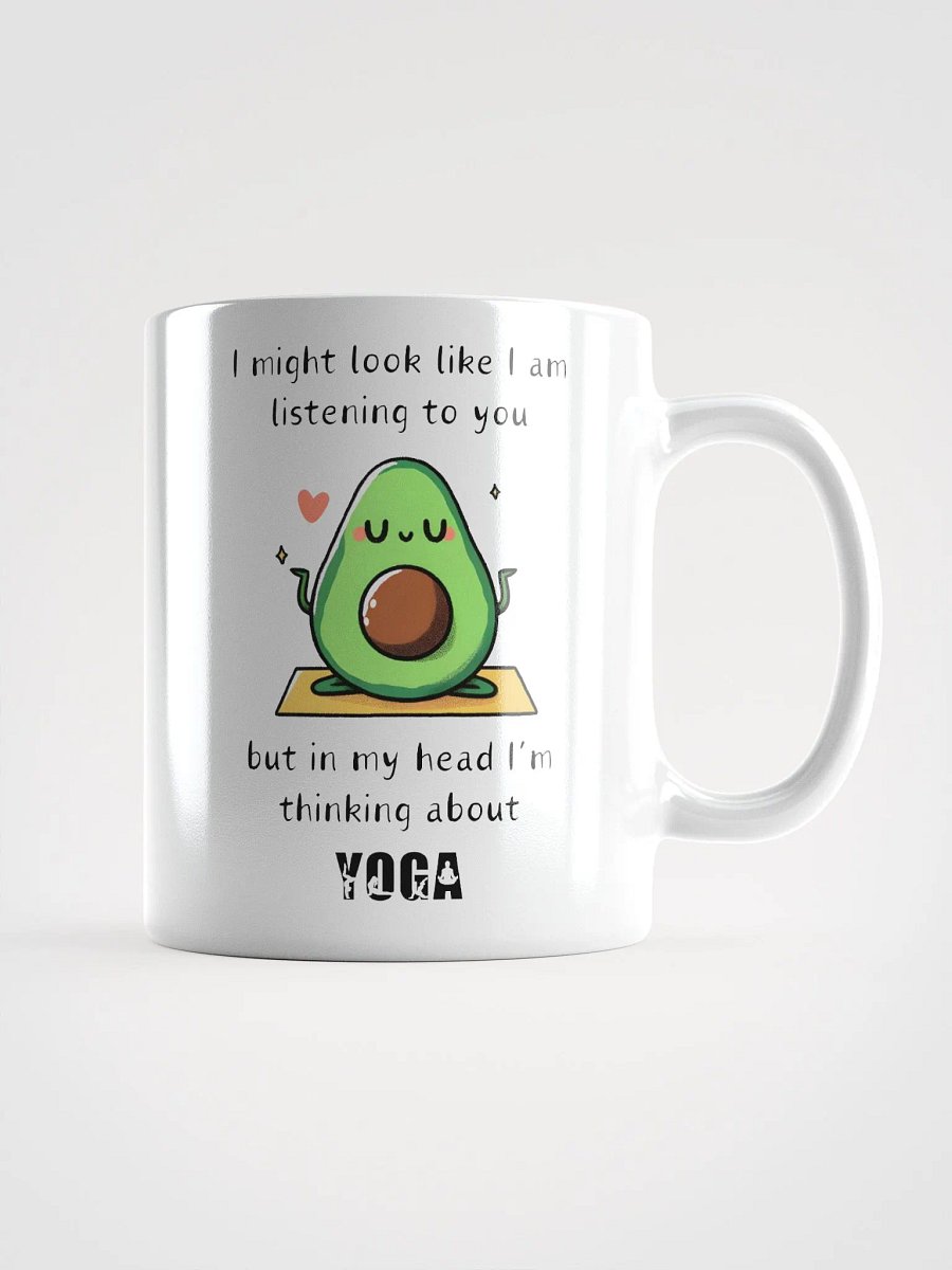 "Namaste Avocado" White Coffee Mug - Available in 11oz, 15oz, and 20 oz product image (1)