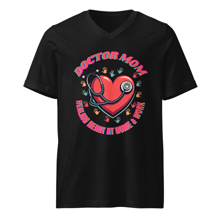 Healing Heart Doctor Mom V-Neck Tee product image (1)