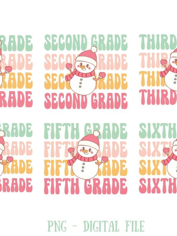 Retro Snowman Christmas Teacher sublimation bundle product image (1)