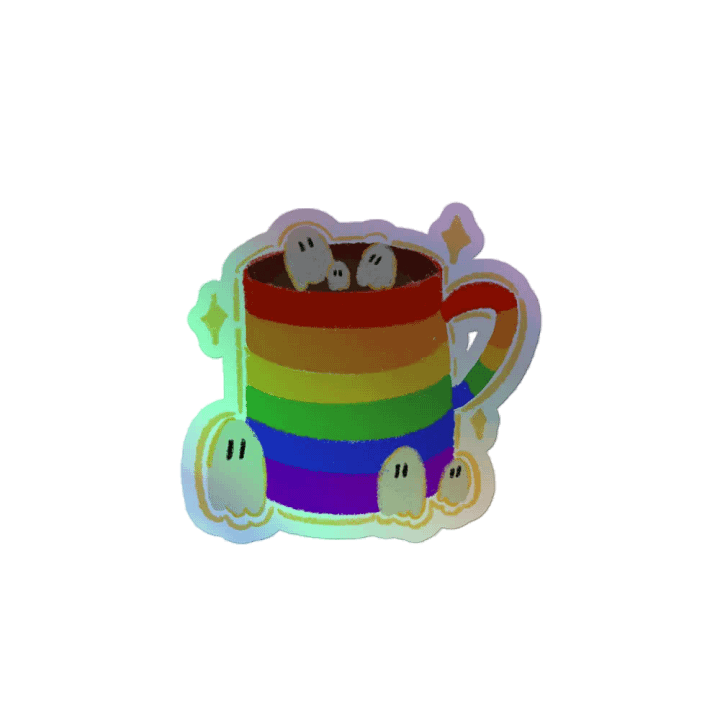 Pride Mug with Ghosties Shiny Stickem product image (2)