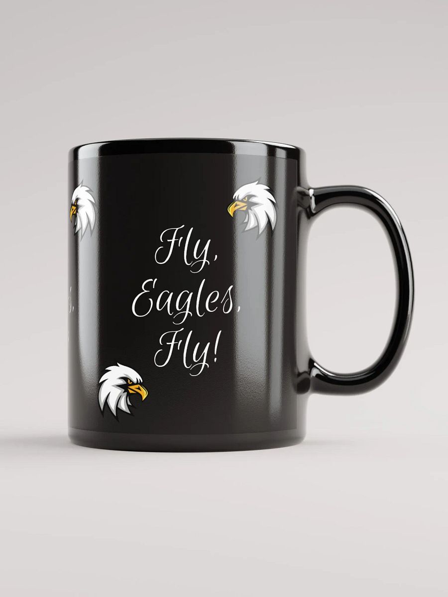 Fly Eagles Fly Glossy Black Mug product image (1)