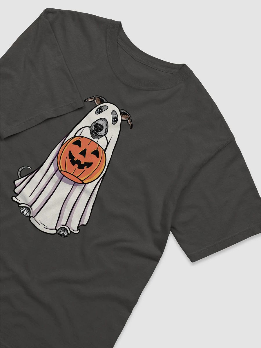 Funny Halloween Whippet T-Shirt | Funny Dog Wearing a Ghost Costume and Holding a Pumpkin Basket product image (19)