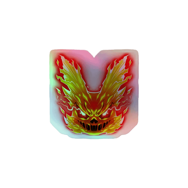 Fire Wabbit Holographic Sticker product image (1)