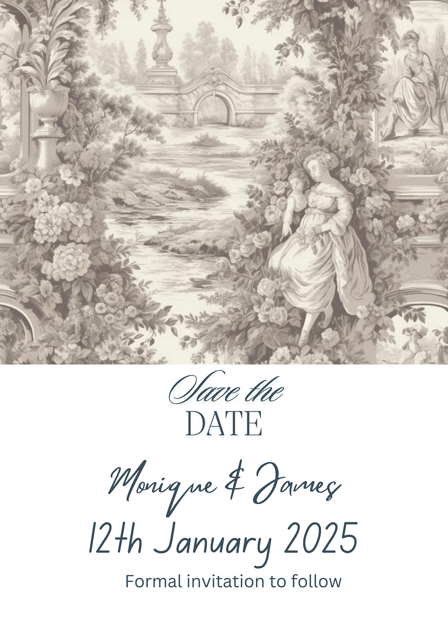Toile Save the Date Cards product image (3)