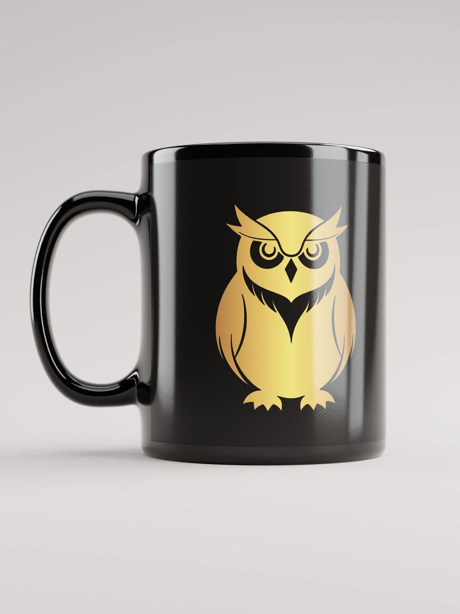 Mug Noir et Doré - Chouette - Cadeau Sagesse product image (6)