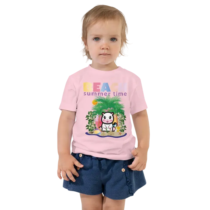Beach Summer Funny Colorful Bella + Canvas Toddler T-Shirt – Funny Shirt & Gift for Kids product image (1)