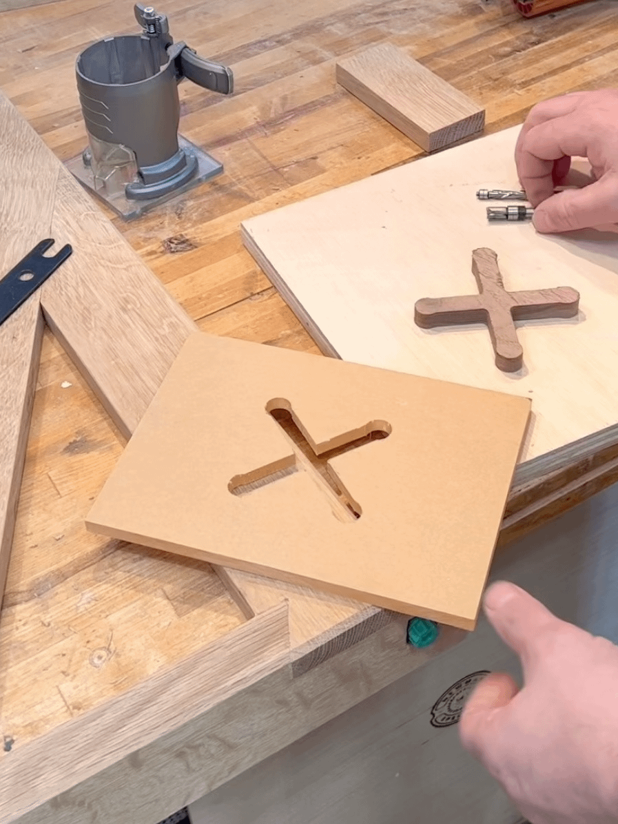 Cross Stitch dutchman router template product image (1)