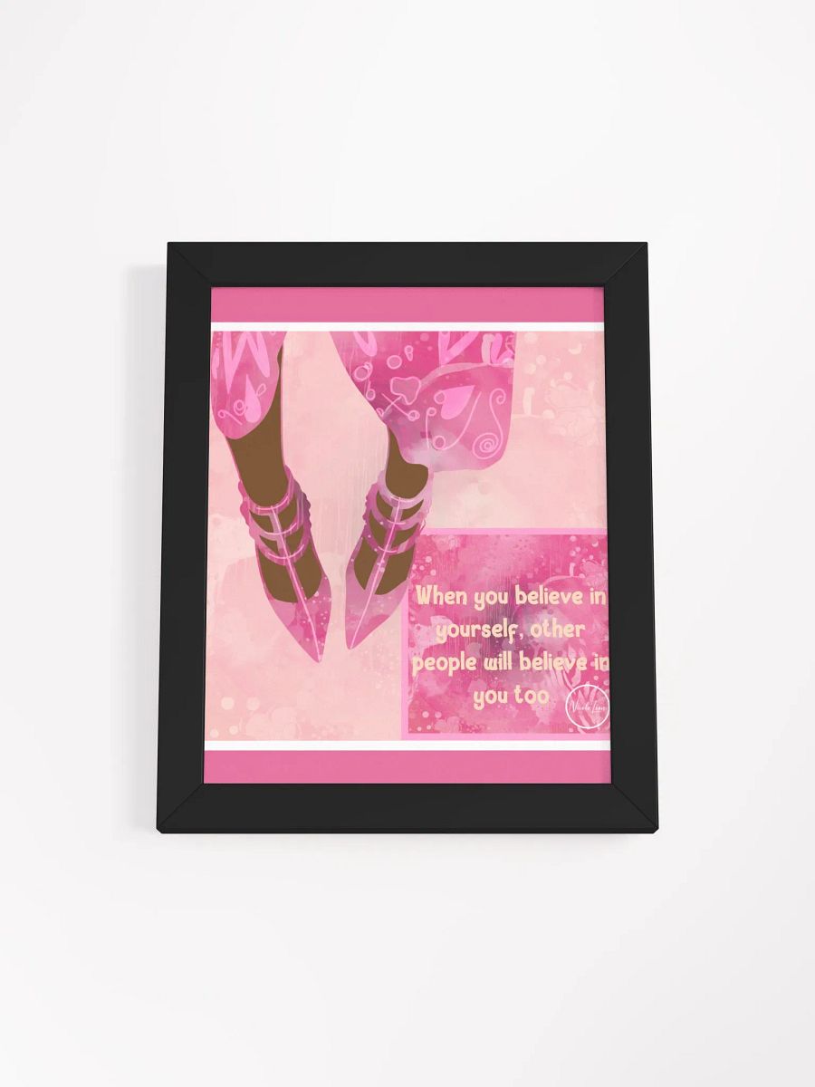 Believe in Yourself Pink Swirl Heels Poster product image (1)