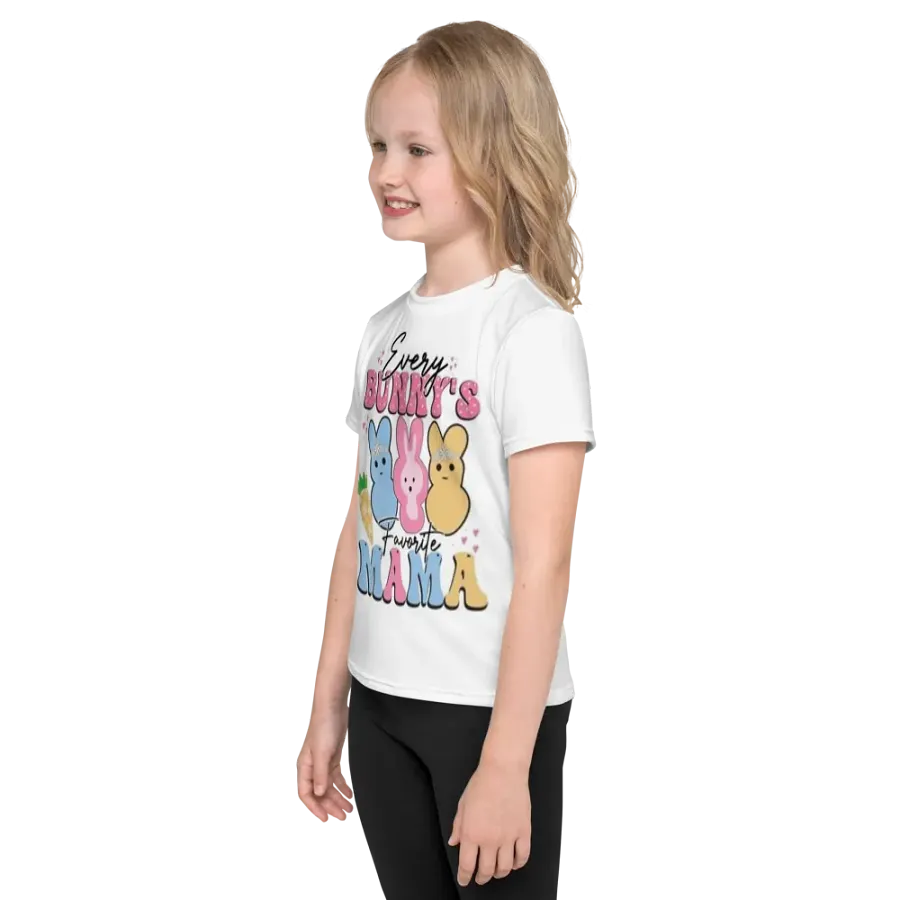 Kids Crew Neck T-Shirt Bunny Favorite Mama product image (3)