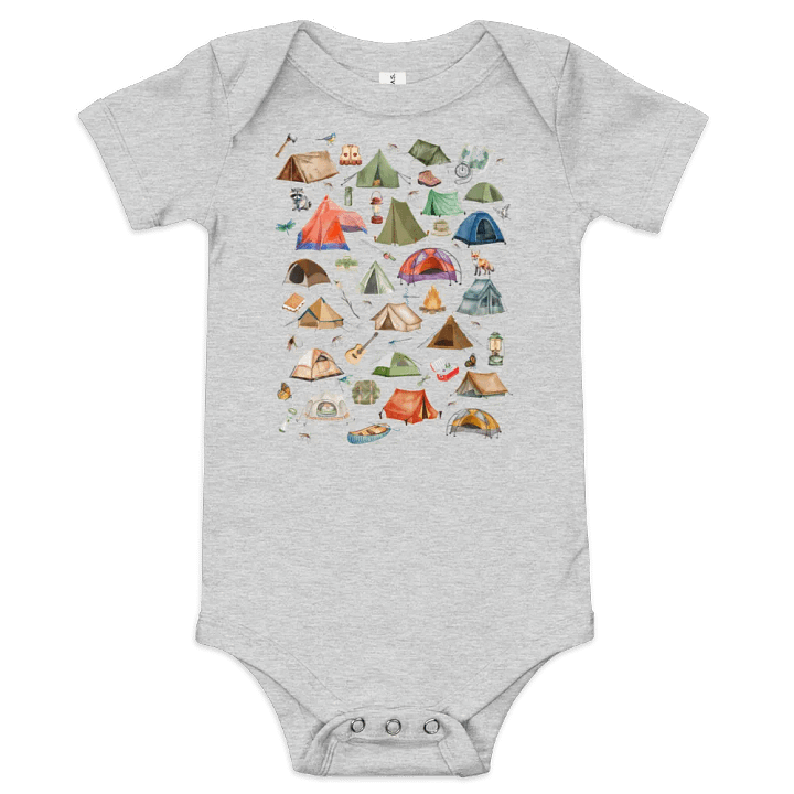 Camping Gear Collage Baby One-Piece product image (1)