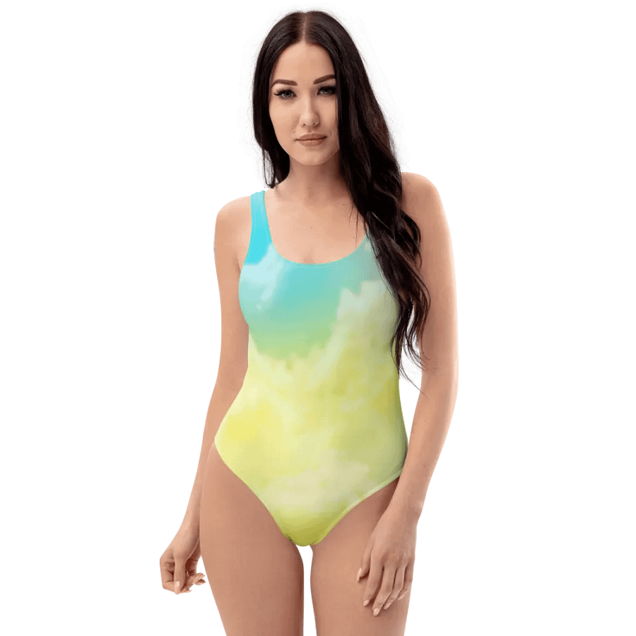 Blur Cloud Rainbow Design one piece Swimsuit - V8 product image (8)
