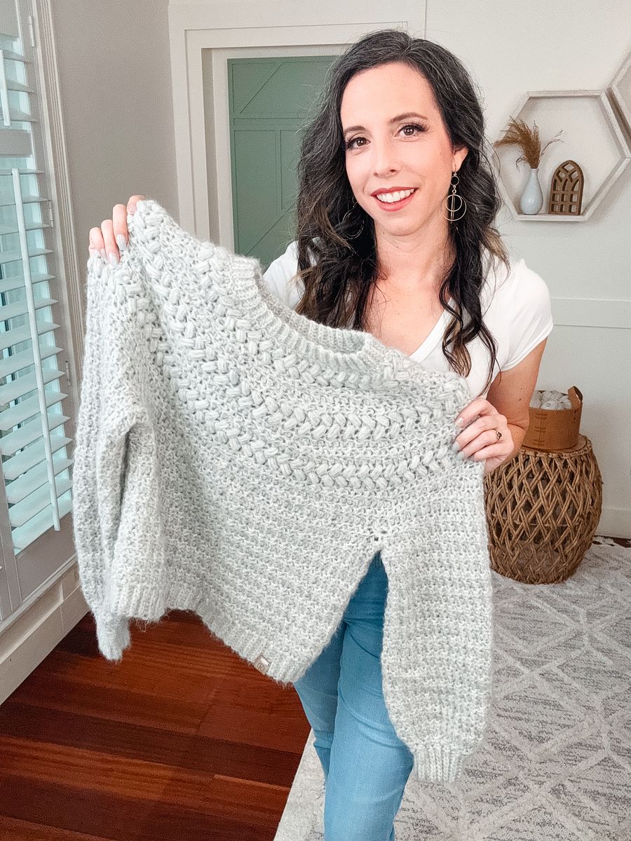 Macchiato Sweater Pattern Tutorial - Easy Puff Yoke Crochet Sweater (9 Sizes) product image (3)