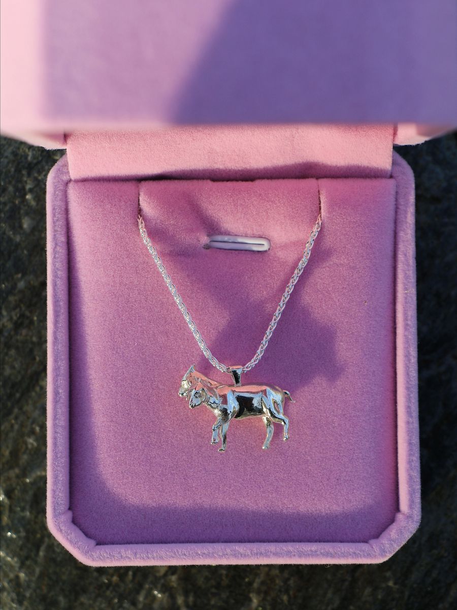 Two Headed Goat Necklace - Sterling Silver product image (3)