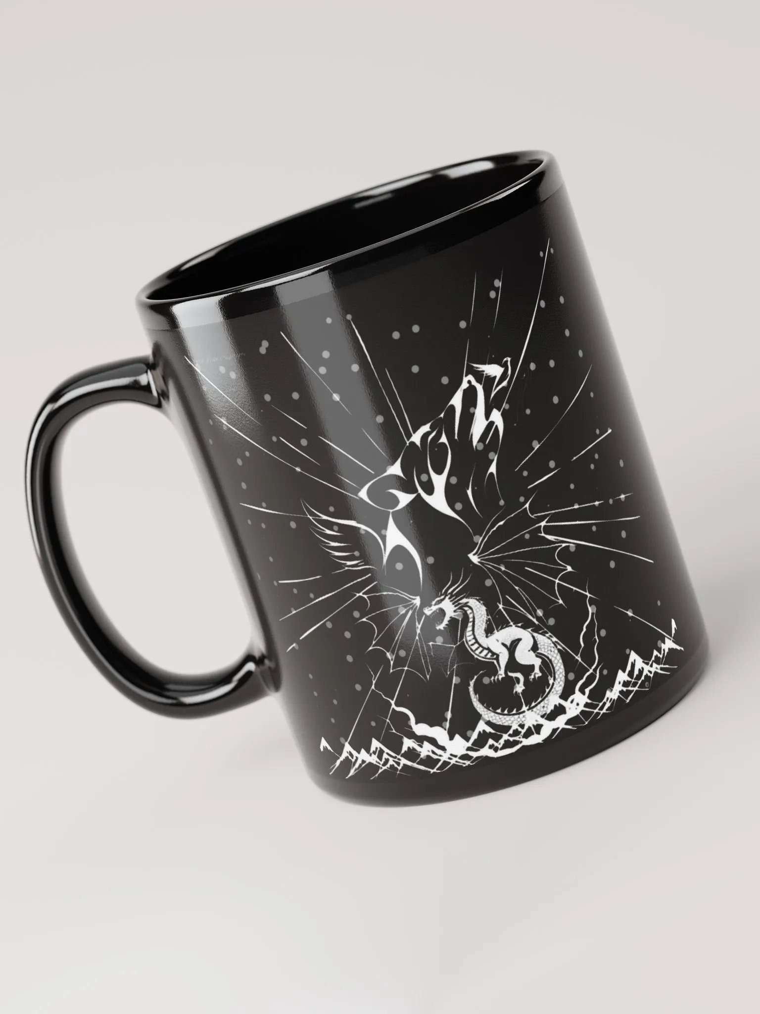 Galactic Burst Black Glossy Mug product image (3)