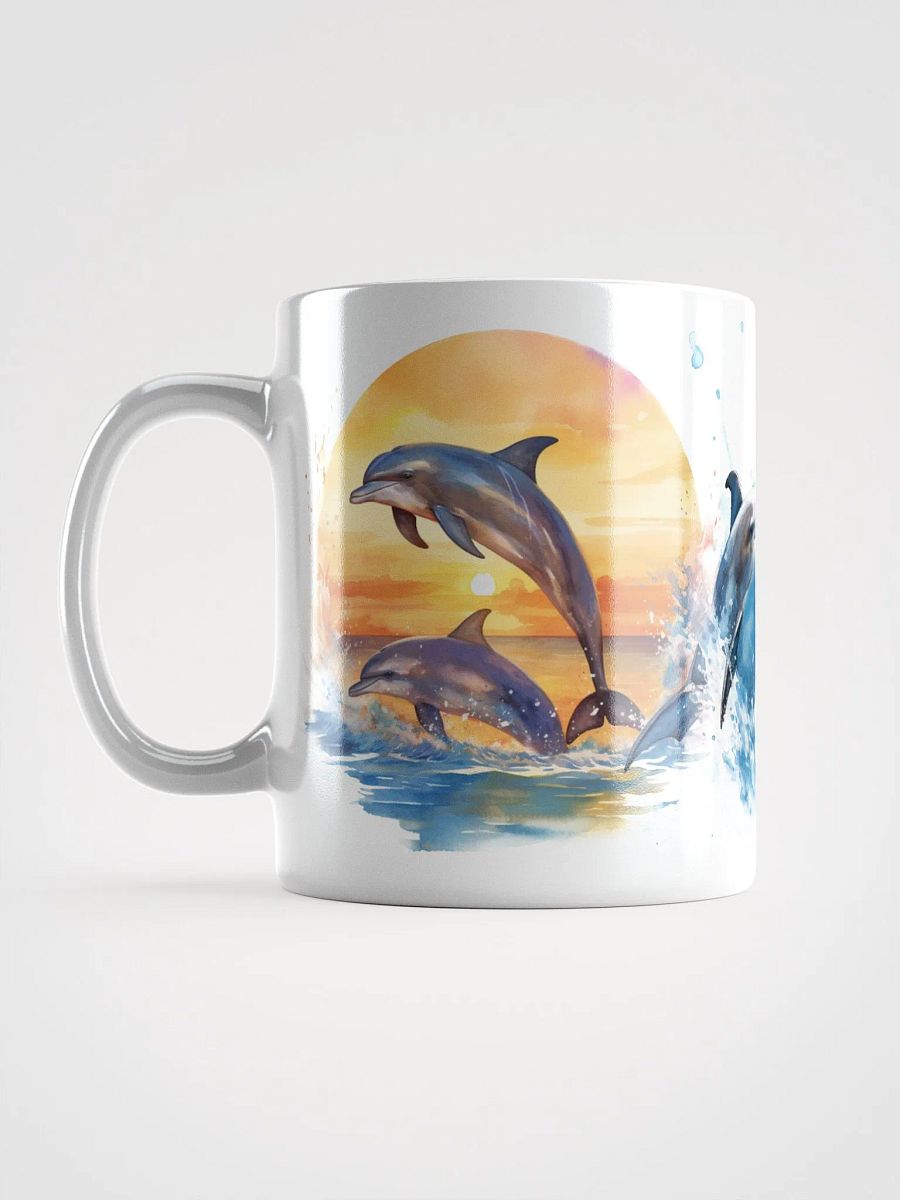 Sunset Dolphins White Glossy Mug product image (6)