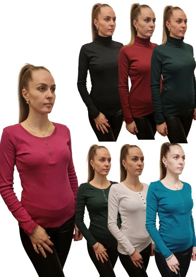 Ladies T-Shirt Top Long Sleeve Stretch or Loose Fit 100% Cotton RRP £9.99 product image (2)