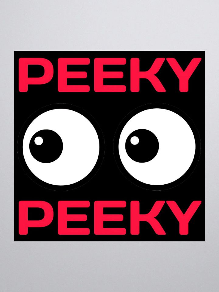 Peeky Peeky - Black 'Kiss Cut Sticker' product image (1)